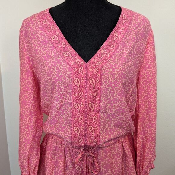 Vineyard Vines Silk Coastal Cowgirl Barbiecore Feminine Countryside Dress 6 - Picture 3 of 9